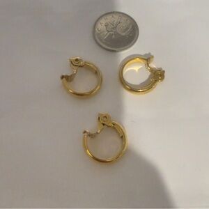 Monet Gold plated Hoop Clip on Earrings